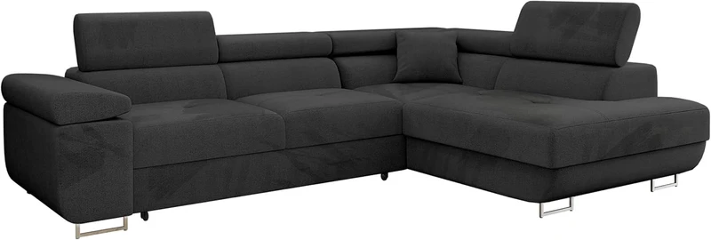 Mirjan24 Torezio Ecksofa mit Schlaffunktion und Bettkasten – 4-Sitzer L-Formh