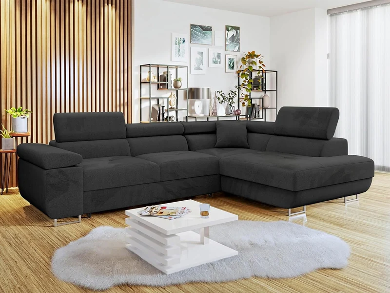 Mirjan24 Torezio Ecksofa mit Schlaffunktion und Bettkasten – 4-Sitzer L-Formh
