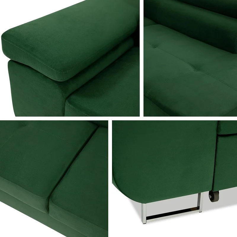 Mirjan24 Torezio Ecksofa mit Schlaffunktion und Bettkasten – 4-Sitzer L-Formh