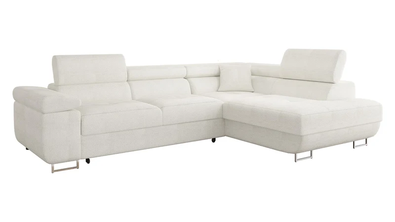 Mirjan24 Torezio Ecksofa mit Schlaffunktion und Bettkasten – 4-Sitzer L-Formh