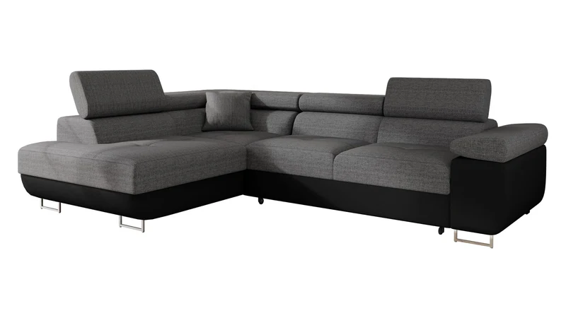 Mirjan24 Torezio Ecksofa mit Schlaffunktion und Bettkasten – 4-Sitzer L-Formh
