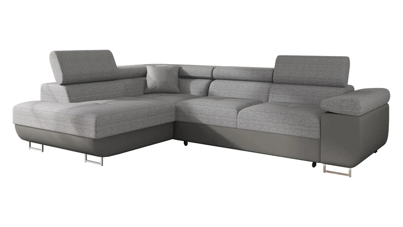 Mirjan24 Torezio Ecksofa mit Schlaffunktion und Bettkasten – 4-Sitzer L-Formh