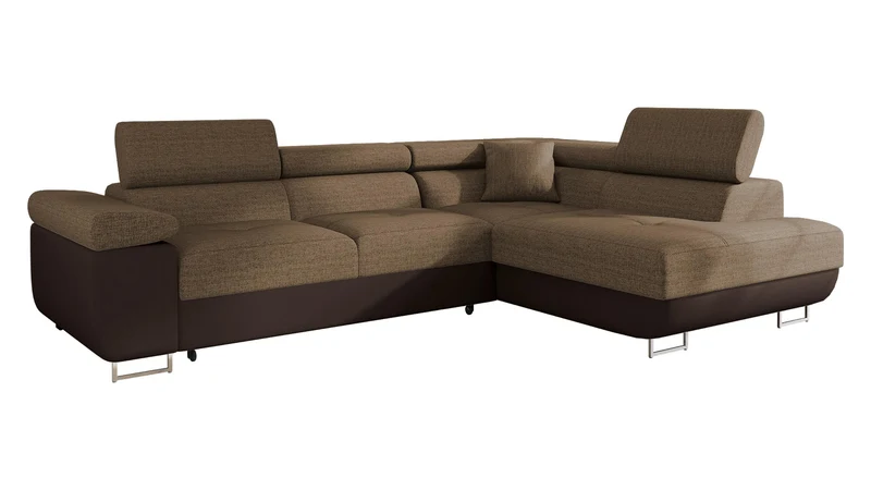 Mirjan24 Torezio Ecksofa mit Schlaffunktion und Bettkasten – 4-Sitzer L-Formh
