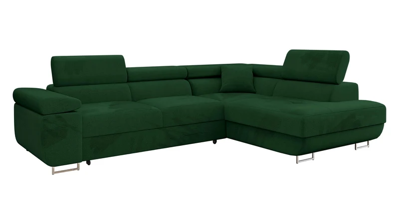 Mirjan24 Torezio Ecksofa mit Schlaffunktion und Bettkasten – 4-Sitzer L-Formh