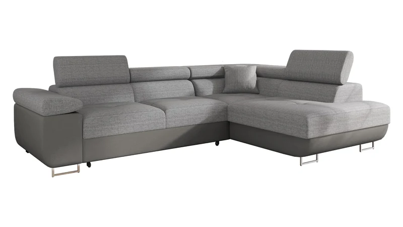 Mirjan24 Torezio Ecksofa mit Schlaffunktion und Bettkasten – 4-Sitzer L-Formh