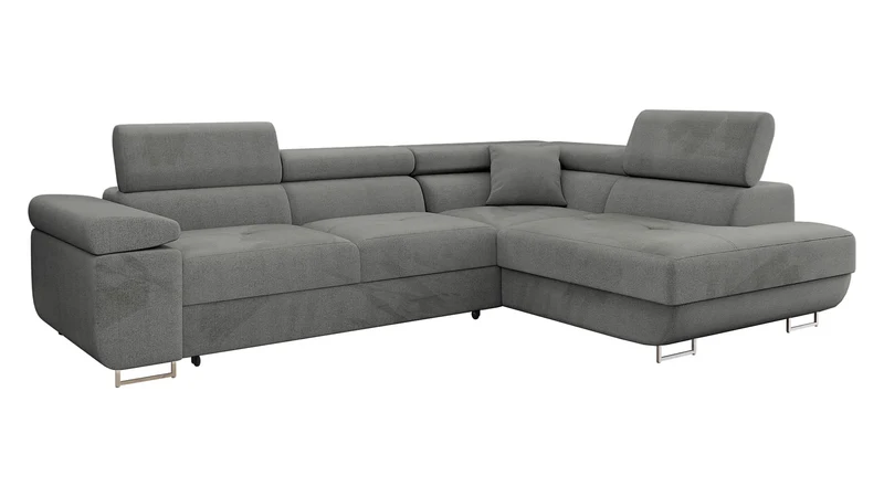 Mirjan24 Torezio Ecksofa mit Schlaffunktion und Bettkasten – 4-Sitzer L-Formh