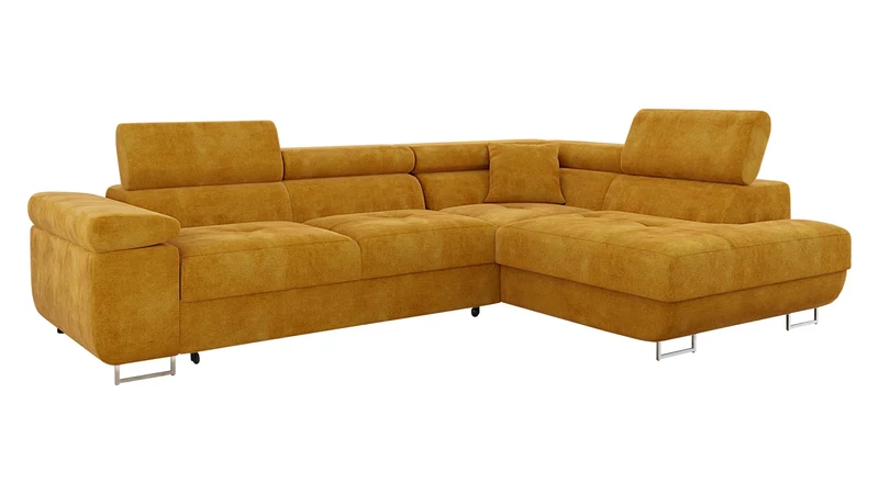 Mirjan24 Torezio Ecksofa mit Schlaffunktion und Bettkasten – 4-Sitzer L-Formh