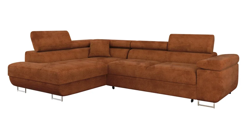 Mirjan24 Torezio Ecksofa mit Schlaffunktion und Bettkasten – 4-Sitzer L-Formh