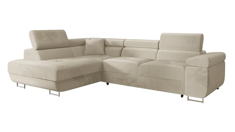 Mirjan24 Torezio Ecksofa mit Schlaffunktion und Bettkasten – 4-Sitzer L-Formh