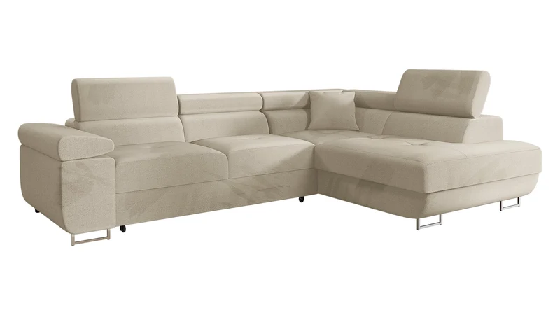 Mirjan24 Torezio Ecksofa mit Schlaffunktion und Bettkasten – 4-Sitzer L-Formh