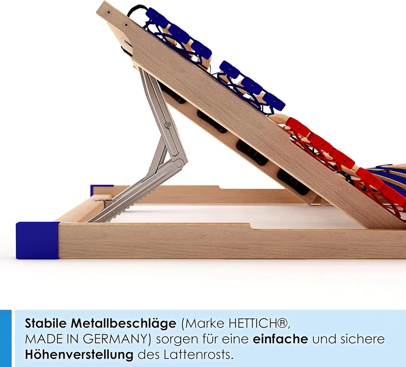 Schlummerparadies Lattenrost aus Buche – 7-Zonen, verstellbarh