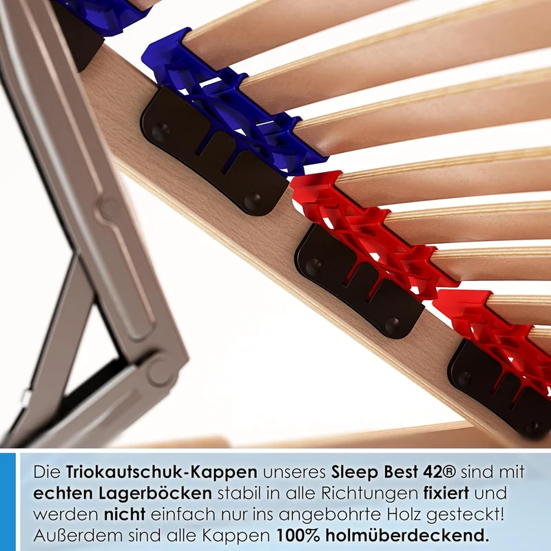 Schlummerparadies Lattenrost aus Buche – 7-Zonen, verstellbarh