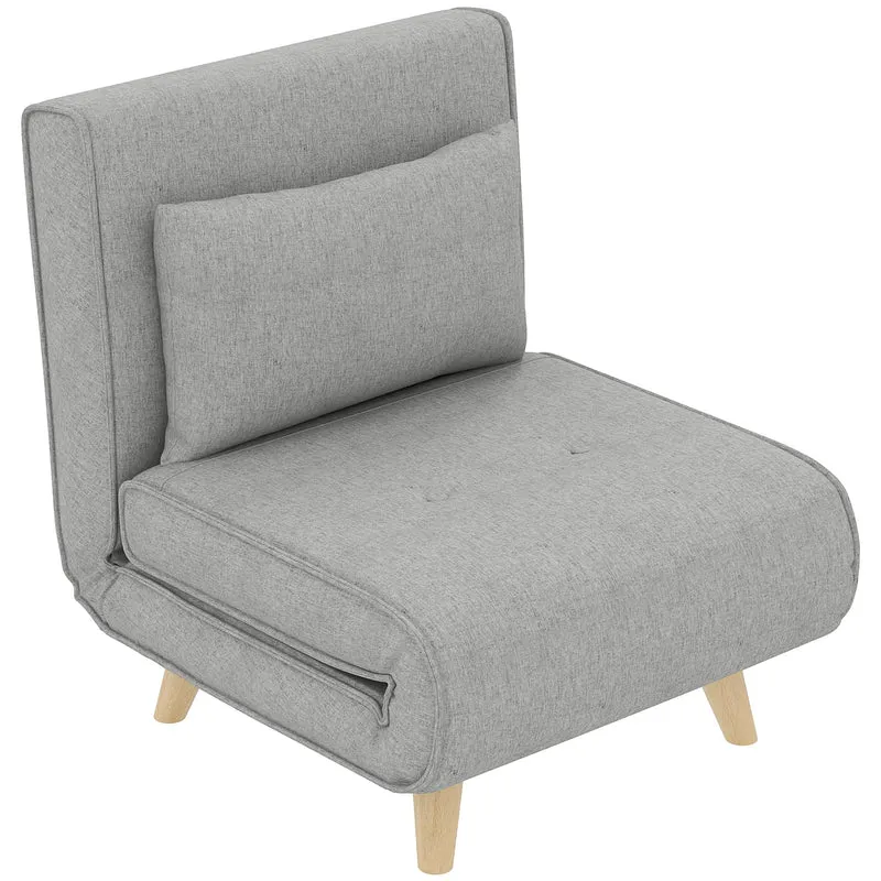 HOMCOM 3-in-1 Schlafsessel Beige – Klappsofa mit Bettfunktion & verstellbarer Rückenlehneh
