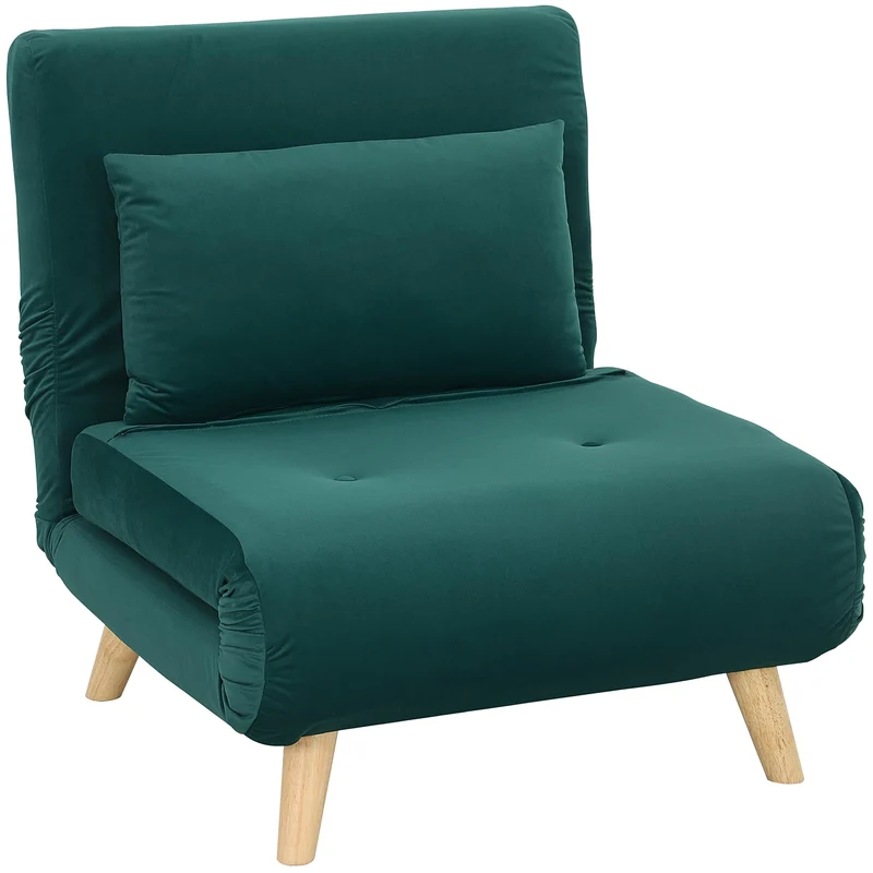 HOMCOM 3-in-1 Schlafsessel Beige – Klappsofa mit Bettfunktion & verstellbarer Rückenlehneh