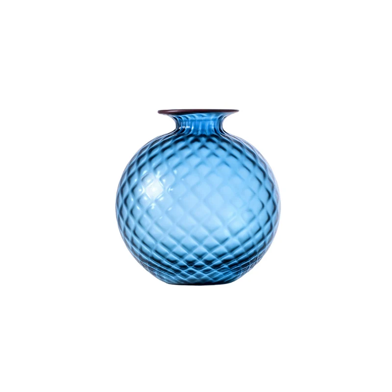 Venini Vaso Monofiori Balloton Grande Sabbiato