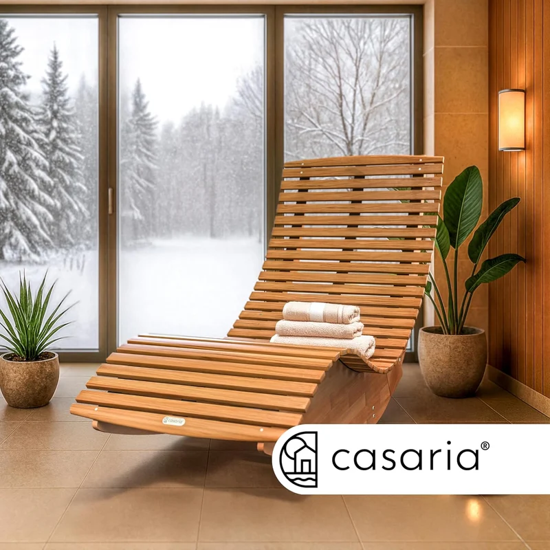 Casaria Sonnenliege 2er Set aus Akazienholz – Klappbar, Wetterfest, FSC-zertifiziert, 195×60 cm, Braunh