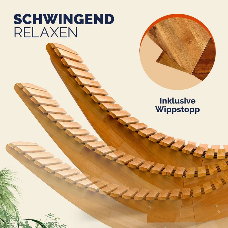 Casaria Sonnenliege 2er Set aus Akazienholz – Klappbar, Wetterfest, FSC-zertifiziert, 195×60 cm, Braunh