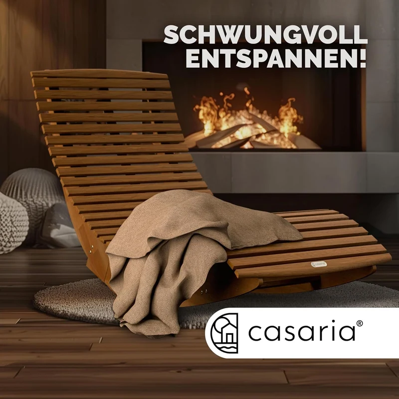 Casaria Sonnenliege 2er Set aus Akazienholz – Klappbar, Wetterfest, FSC-zertifiziert, 195×60 cm, Braunh