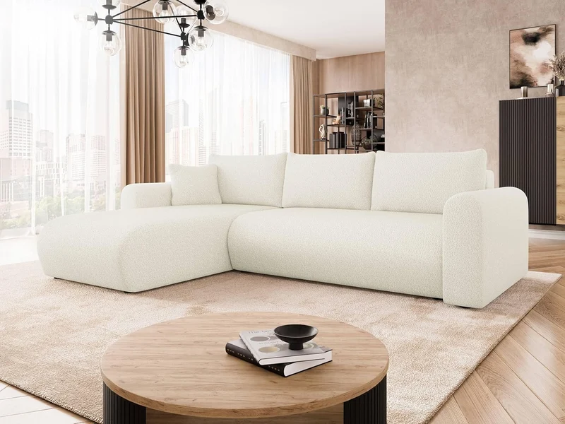 Mirjan24 Eliwo Ecksofa L-Form, Schlafsofa mit Bettkasten, Wohnlandschaft mit Schlaffunktion, modernes Polstersofa, universelle Ottomaneh