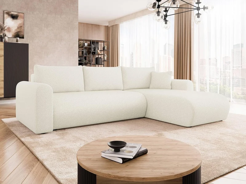 Mirjan24 Eliwo Ecksofa L-Form, Schlafsofa mit Bettkasten, Wohnlandschaft mit Schlaffunktion, modernes Polstersofa, universelle Ottomaneh
