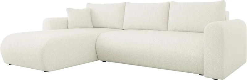 Mirjan24 Eliwo Ecksofa L-Form, Schlafsofa mit Bettkasten, Wohnlandschaft mit Schlaffunktion, modernes Polstersofa, universelle Ottomaneh