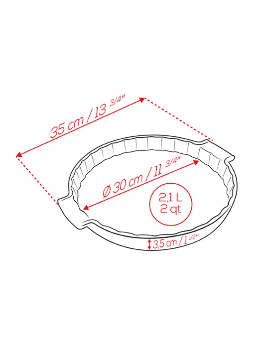 Tarteform 30cm salbei grün 30x30x3,5cm