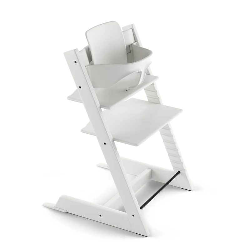 Stokke Tripp Trapp Hochstuhl – Mitwachsend, Verstellbar, Mit Baby Set, weißh