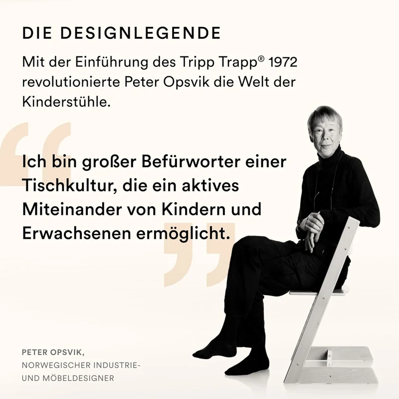 Stokke Tripp Trapp Hochstuhl – Mitwachsend, Verstellbar, Mit Baby Set, weißh
