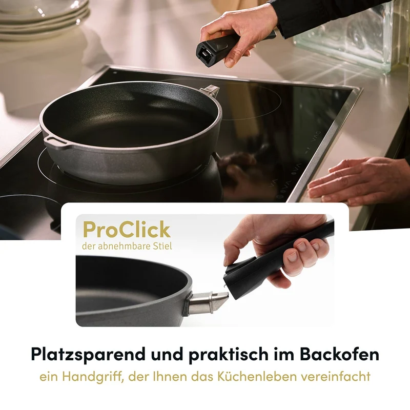Hochrandpfanne Ø 20-28 cm I Deckel optional