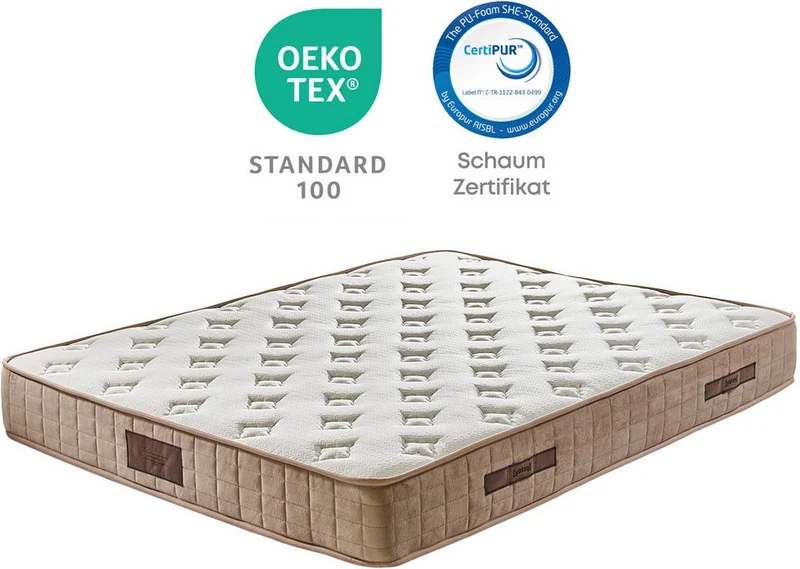 Yatas Bedding Majestät Bonnellfederkernmatratze 30 cm H3 – Ergonomisch, Wendbar, OEKO-TEXh