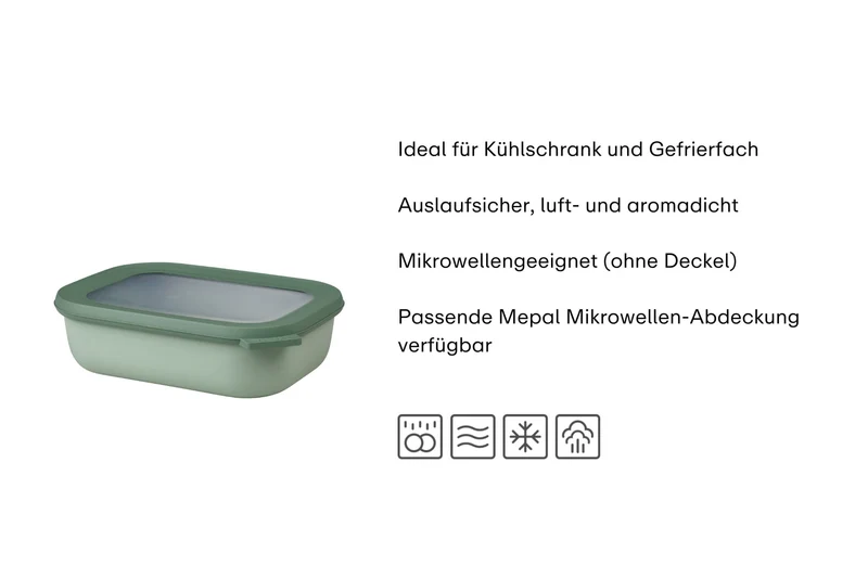 Schüssel 1l sage Cirqula Rechteckig