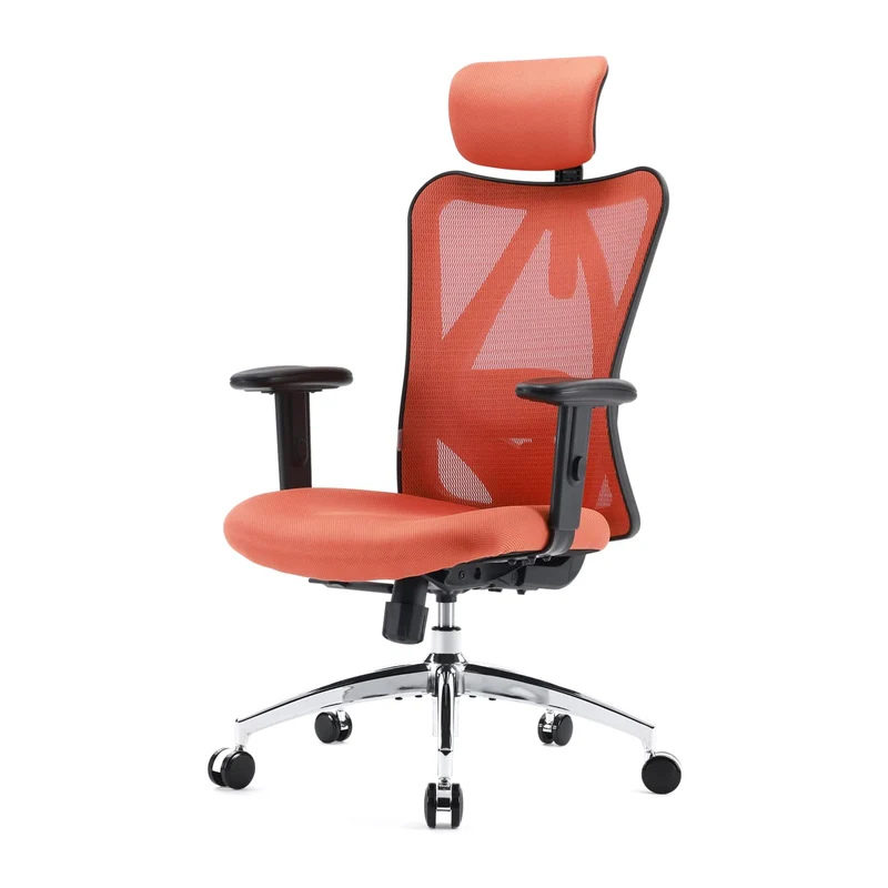 SIHOO Ergonomischer Bürostuhl – Verstellbare Lendenstütze, Kopfstütze, Wippfunktion, Belastbar bis 150 kgh