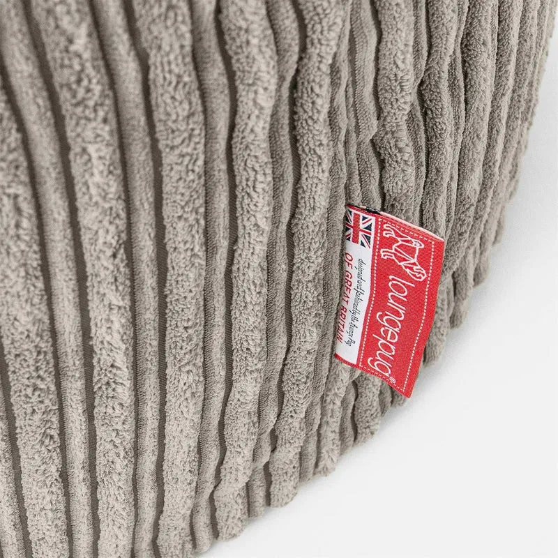 Lounge Pug 2-Sitzer Sitzsacksofa Albert, Cord Nerzfarben, Riesiger Sitzsack mit Rückenlehne, Schlafsofah