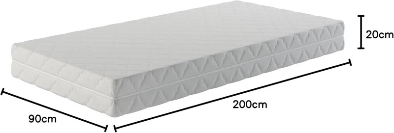 MSS e.K. 7-Zonen Taschenfederkernmatratze, Orthopädisch, Öko-Tex, Ergonomisch, Komfortschaumh