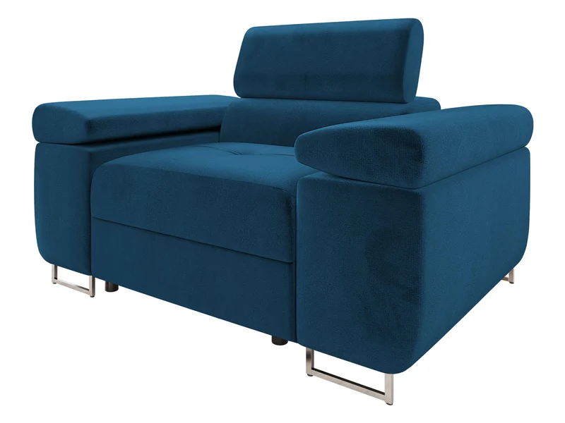 Mirjan24 Sofa Torezio I 1-Sitzer – Polstersofa mit verstellbarer Kopfstütze, Metallfüße, Modernh