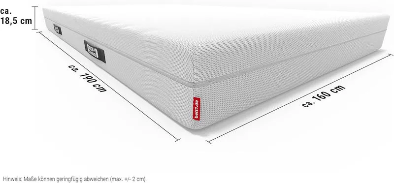 Bodyguard bett1 Matratze 2in1 QX-Schaum, 2 Härtegrade, abnehmbarer Bezugh