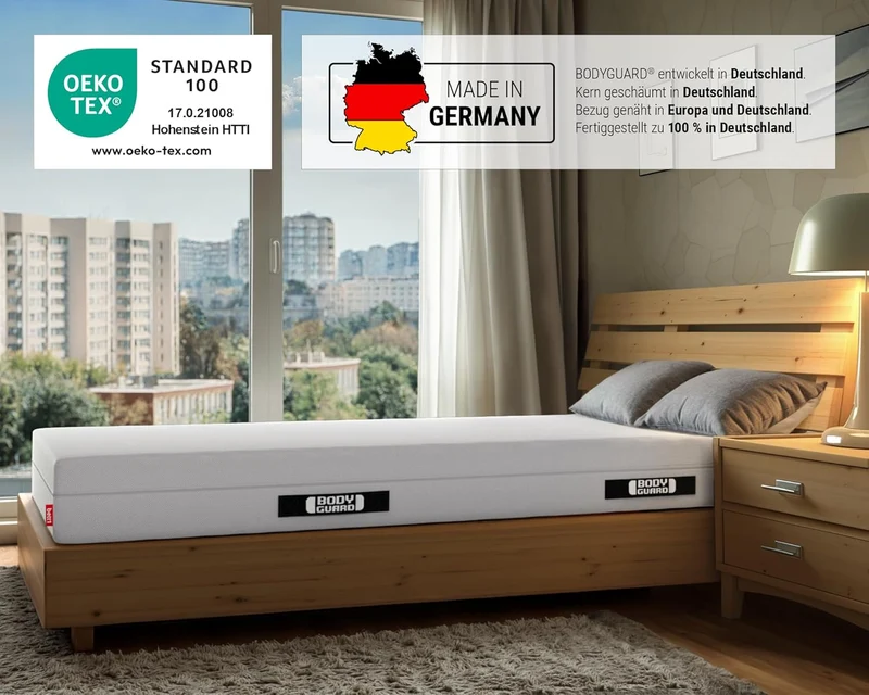 Bodyguard bett1 Matratze 2in1 QX-Schaum, 2 Härtegrade, abnehmbarer Bezugh