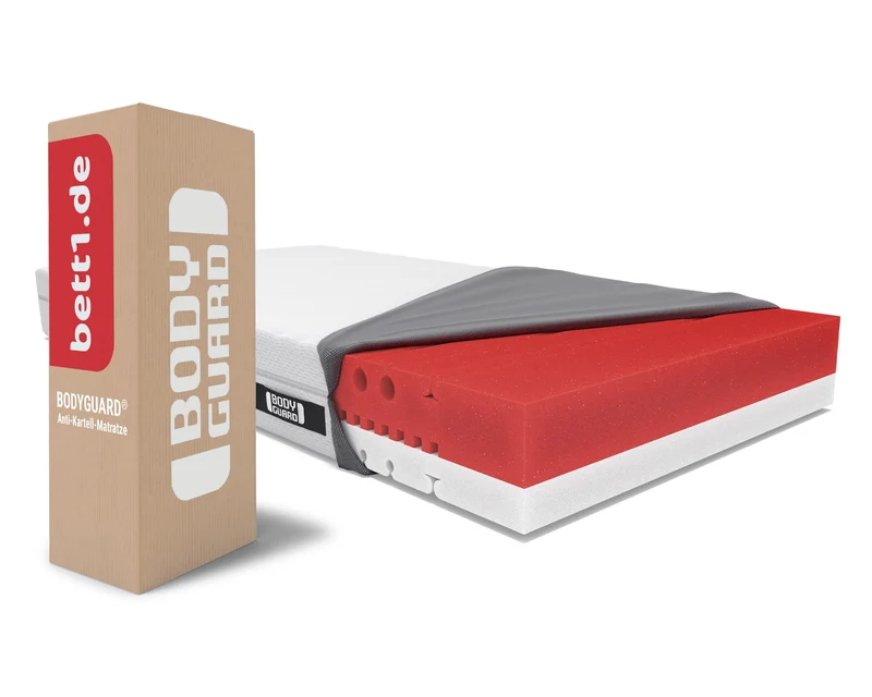 Bodyguard bett1 Matratze 2in1 QX-Schaum, 2 Härtegrade, abnehmbarer Bezugh