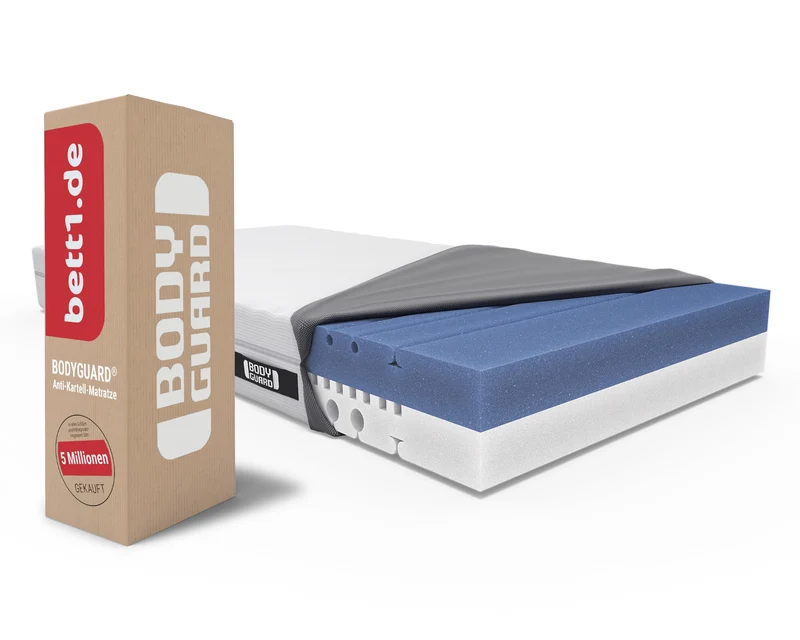 Bodyguard bett1 Matratze 2in1 QX-Schaum, 2 Härtegrade, abnehmbarer Bezugh