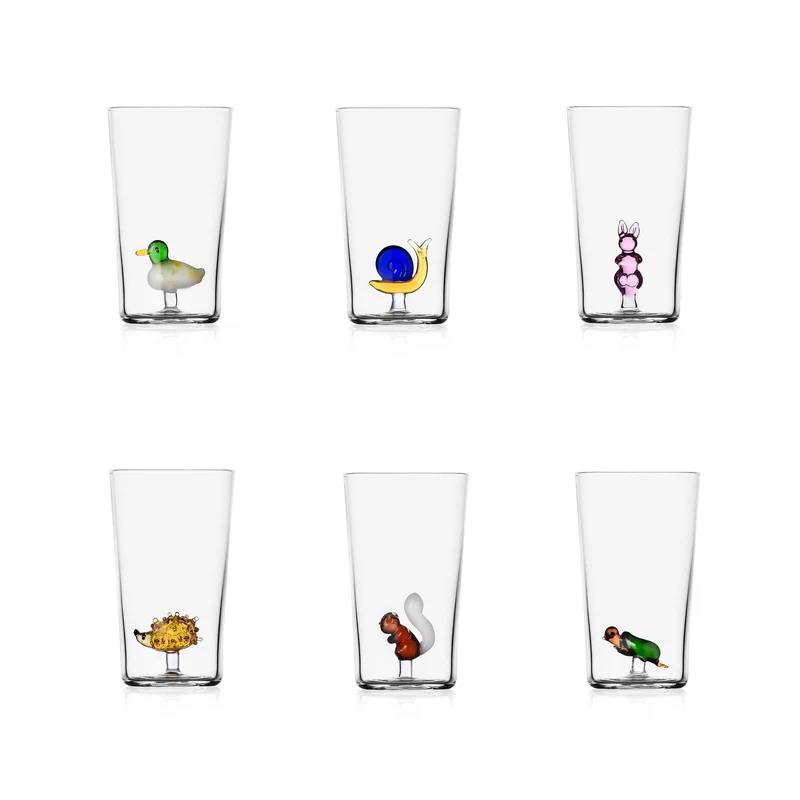 Ichendorf Animal Farm Set 6 Bicchieri Longdrink Animali