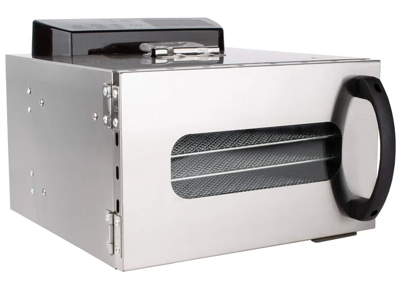 Beeketal 'BDA-15' Dörrautomat aus Edelstahl mit 10 Etagen, Zeitschaltuhr (max. 24h), einstellbarer Temperatur (30-90 °C) und LED Bedienfeld - Profi Gastro Dörrgerät inkl. 10 Einlegegitter