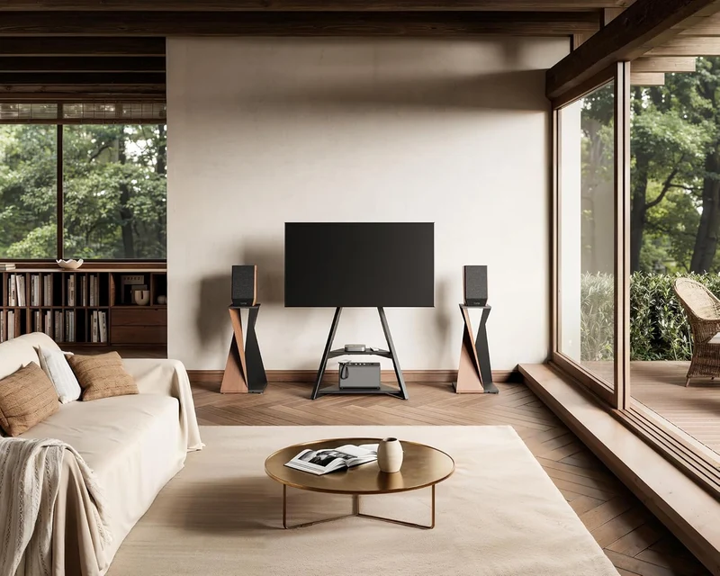 FITUEYES Mobiler TV Ständer mit Rollen für 32–65 Zoll Fernseherh