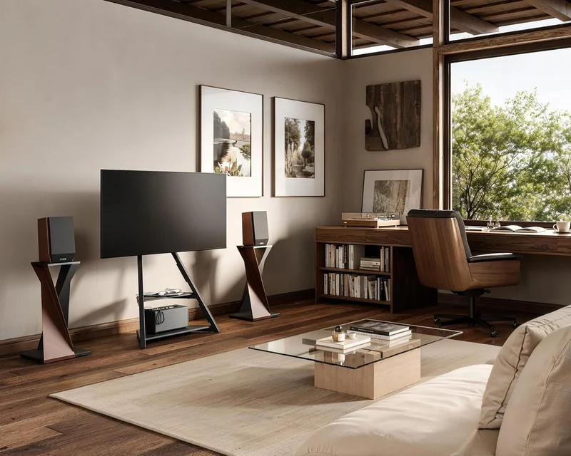 FITUEYES Mobiler TV Ständer mit Rollen für 32–65 Zoll Fernseherh