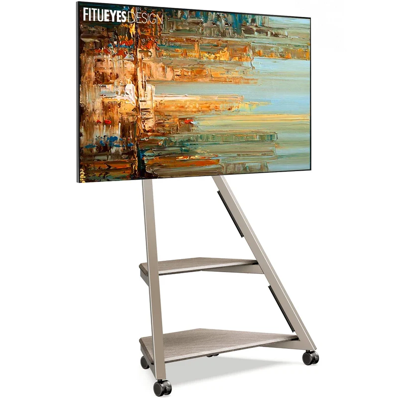FITUEYES Mobiler TV Ständer mit Rollen für 32–65 Zoll Fernseherh
