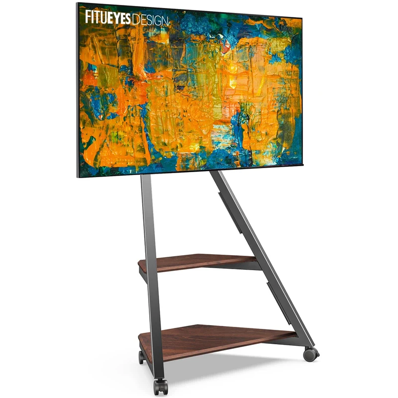 FITUEYES Mobiler TV Ständer mit Rollen für 32–65 Zoll Fernseherh