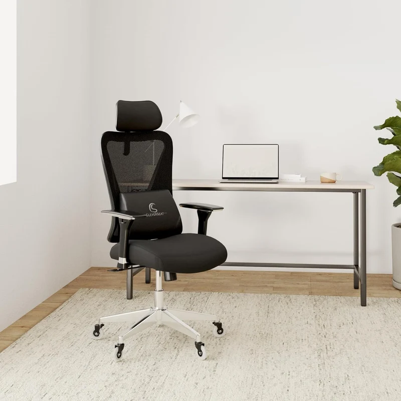 CLOUVOU CleverSeat Ergonomischer Bürostuhl – Verstellbar, bis 150 kgh