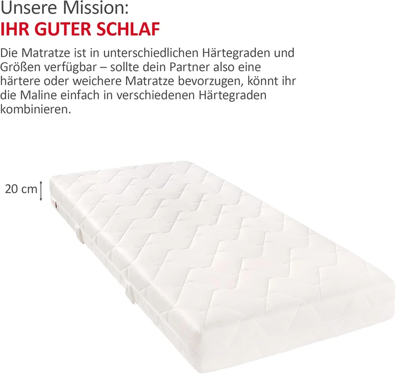 Matratzen Concord Sleepsy Kalio Taschenfederkernmatratze H2, 7-Zonen, 20 cmh
