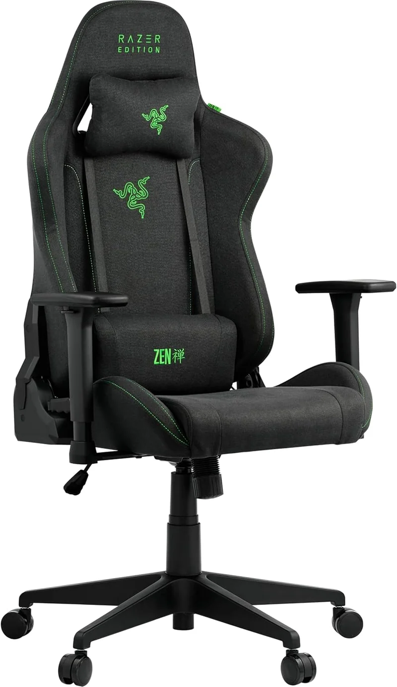 Razer Gaming Stuhl TAROK Essentials X Cloth, Schwarz, Stoffbezug, ergonomisch, bis 130 kgh