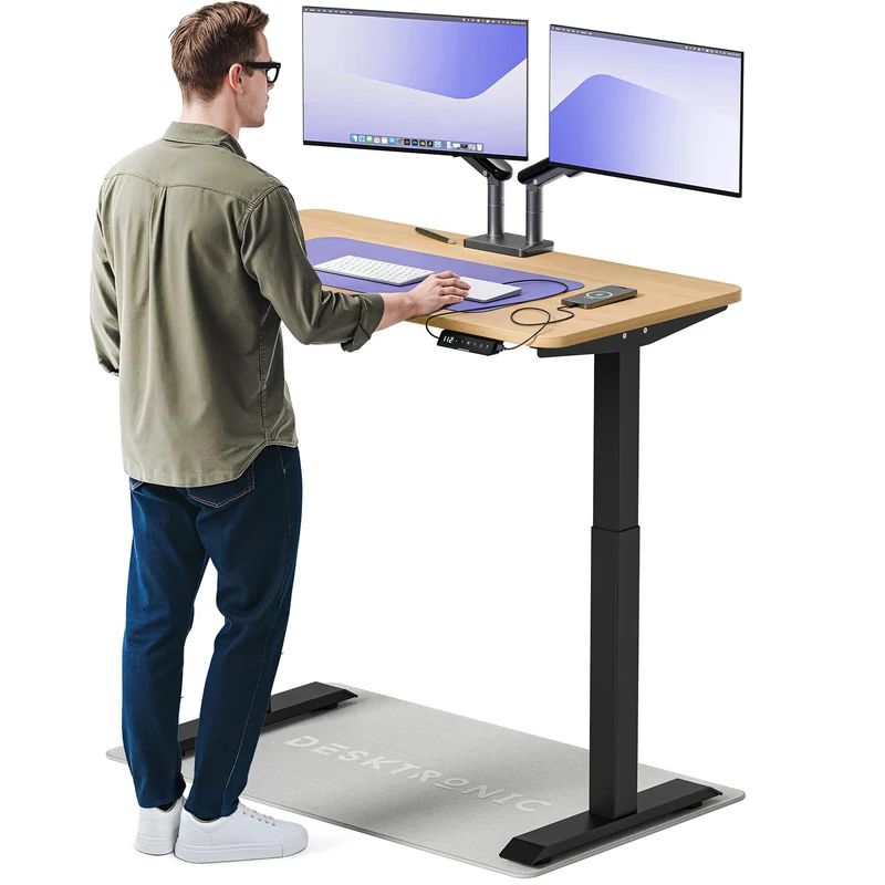 Desktronic HomeOne Elektrisch Höhenverstellbarer Schreibtisch, USB-Anschlüsse, Ergonomischh