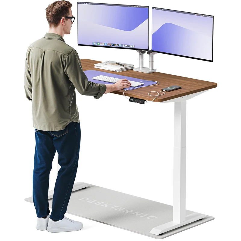 Desktronic HomeOne Elektrisch Höhenverstellbarer Schreibtisch, USB-Anschlüsse, Ergonomischh